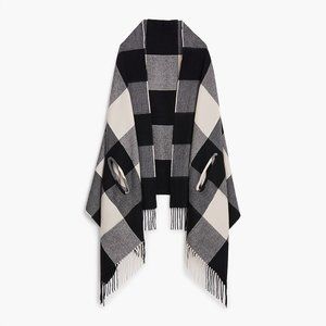 JCrew Factory Buffalo Plaid Cape-Scarf